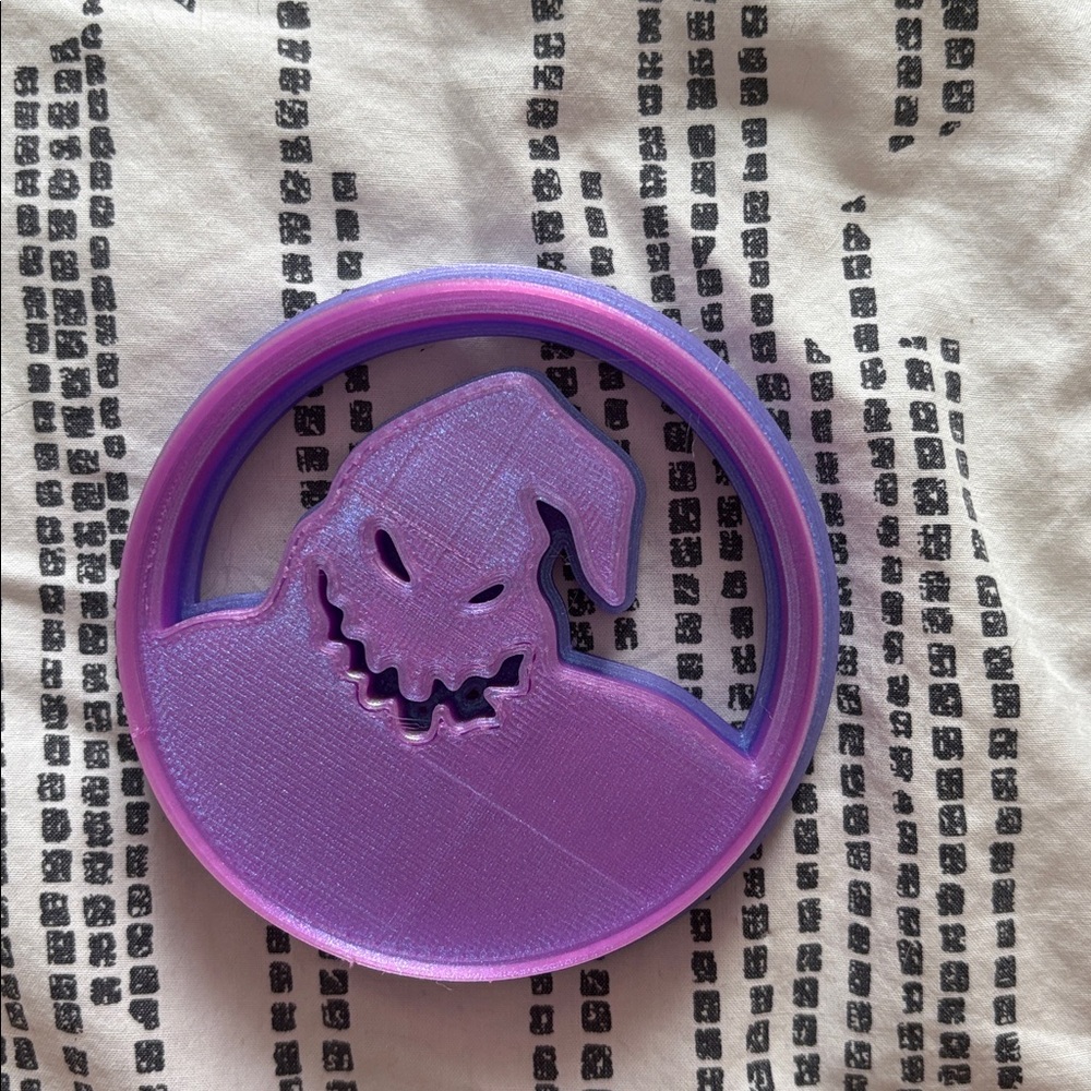 Purple nightmare before Christmas Oogie boogie 3 inch cookie cutter